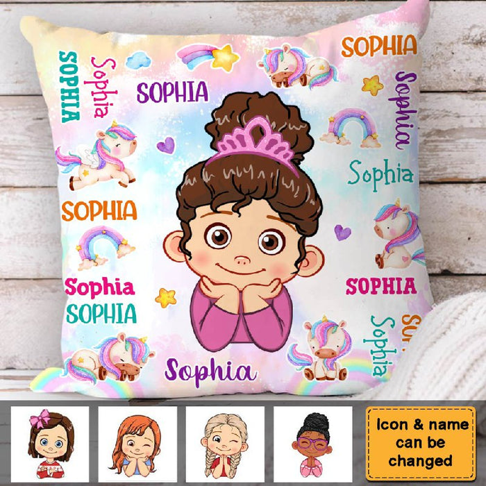 Personalized Gift For Granddaughter Unicorn Custom Name Pillow 30749 1