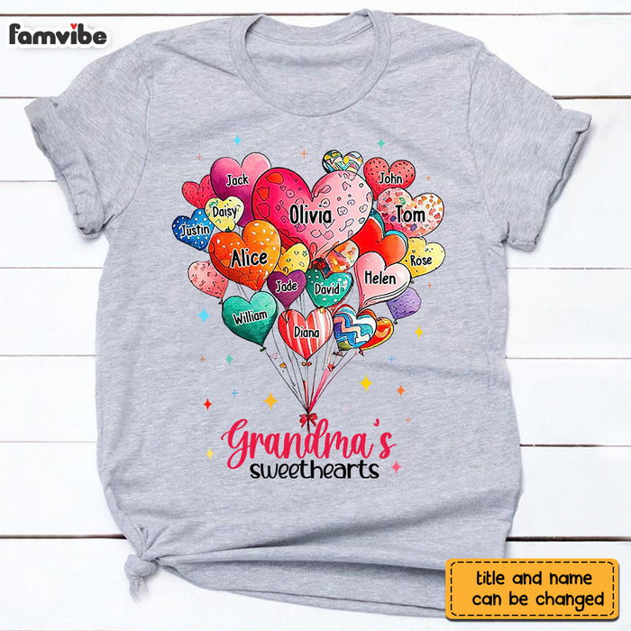 Personalized Gift For Grandma's Sweethearts Baloons Shirt - Hoodie - Sweatshirt 31776 1