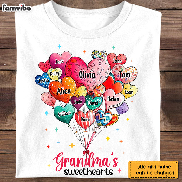 Personalized Gift For Grandma's Sweethearts Baloons Shirt - Hoodie - Sweatshirt 31776 1