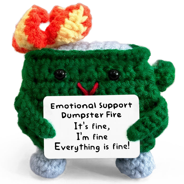 Emotional Support Dumpster Fire Crochet 1