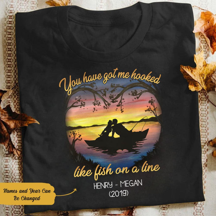 Personalized Fishing Couple T Shirt JN183 85O58 1