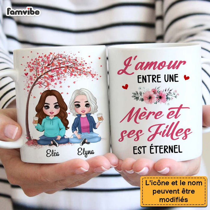 Personalized French Love Between Mom And Daughter Mug 30892 1