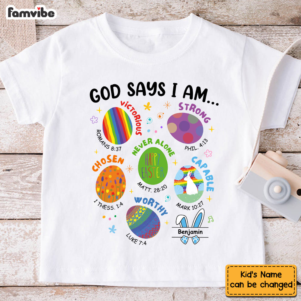 Personalized Easer Gift For Grandkids God Says Kid T Shirt - Kid Hoodie - Kid Sweatshirt 31746 Mockup 2