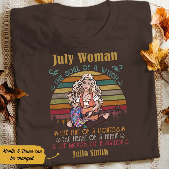 Personalized Hippie July Woman T Shirt JN191 67O58 1