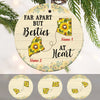 Personalized Besties At Heart Sunflower Long Distance  Ornament OB54 30O36 1