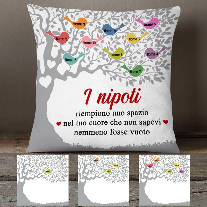 Personalized Italian Mamma Nonna Family Tree Mom Grandma Pillow MR295 65O53 (Insert Included) 1