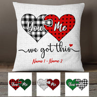 Personalized You & Me Heart Couple Pillow JR291 95O53 thumb 1