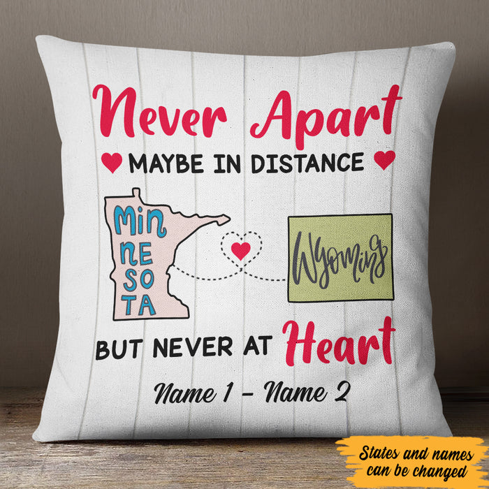 Personalized Never Apart Long Distance  Pillow SB2444 30O47 (Insert Included) 1