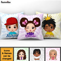 Personalized Gift For Kids Colorful Tie Dye Pillow 30724 thumb 1