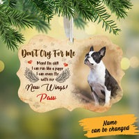 Personalized Dog Memorial Dont Cry For Me MDF Ornament NB31 99O60 thumb 1