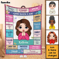 Personalized Gift For Granddaughter God Says I Am Blanket 30195 thumb 1