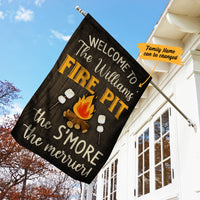 Personalized Fire Pit Patio Gardening Garden Flag JL34 85O34 thumb 1