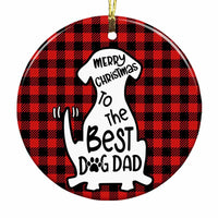 Dog Merry Christmas Circle Ornament NB23 26O57 thumb 1