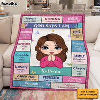 Personalized Gift For Granddaughter God Says I Am Blanket 30195 thumb 1