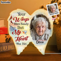Personalized Memorial Photo Your Wings Were Ready Custom Shape Photo Light Box 31702 thumb 1