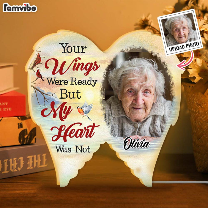 Personalized Memorial Photo Your Wings Were Ready Custom Shape Photo Light Box 31702 1