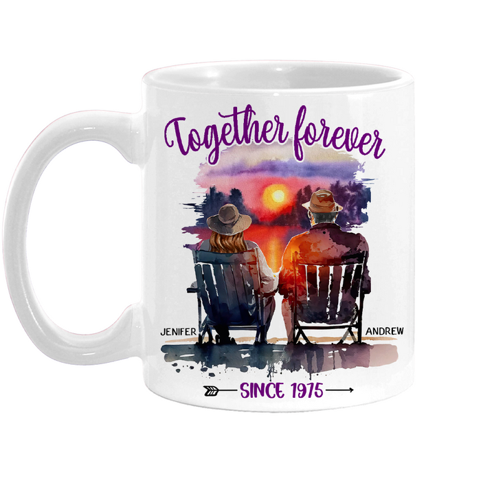 Personalized Old Couple Gift Together Forever Mug 31046 1