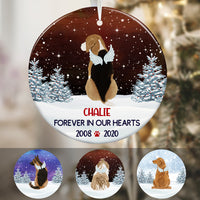 Personalized Forever In Our Hearts Dog Memorial  Ornament OB191 29O47 thumb 1