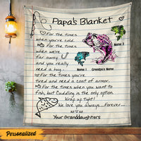 Personalized Fishing Dad Grandpa Letter Blanket MY292 95O47 thumb 1