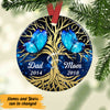 Personalized Butterfly Tree Memorial Mom Dad Circle Ornament NB121 81O47 1
