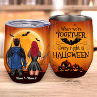 Personalized Couple Witch Halloween Wine Tumbler SB292 26O58 thumb 1