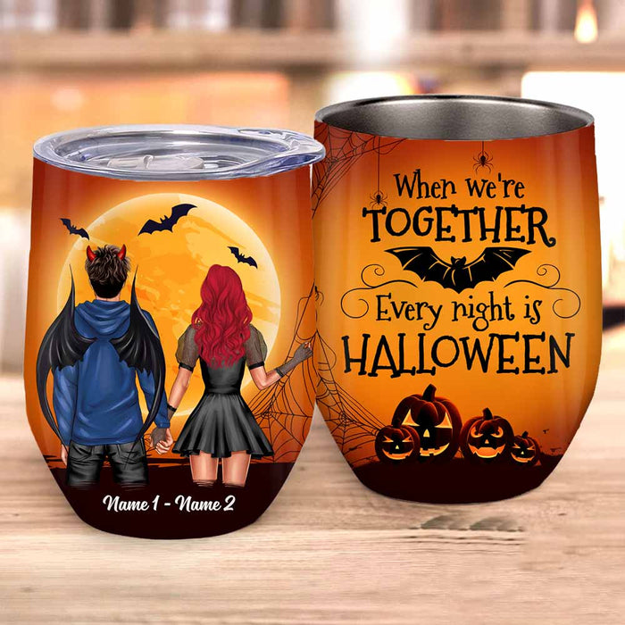 Personalized Couple Witch Halloween Wine Tumbler SB292 26O58 1