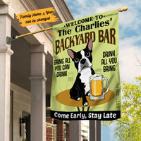 Personalized Boston Terrier Dog Bar Flag AG181 73O53 thumb 1