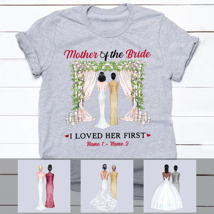 Personalized Mother Of Bride Love Her First T Shirt FB222 65O53 1