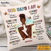 Personalized Gift For Daughter God Says I Am Bible Verses Pillow DB281 32O58 thumb 1