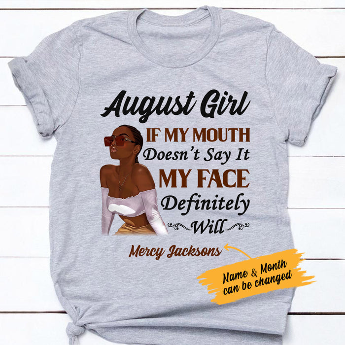 Personalized BWA Face Says White T Shirt JL142 30O53 1