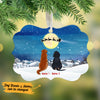 Personalized Dog Watching Santa Benelux Ornament NB146 81O53 1