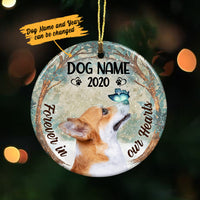 Personalized Forever In Our Hearts Corgi Dog Memorial Ornament OB222 73O36 thumb 1