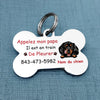 Personalized Dog Lost French Chien Bone Pet Tag AP92 81O34 1