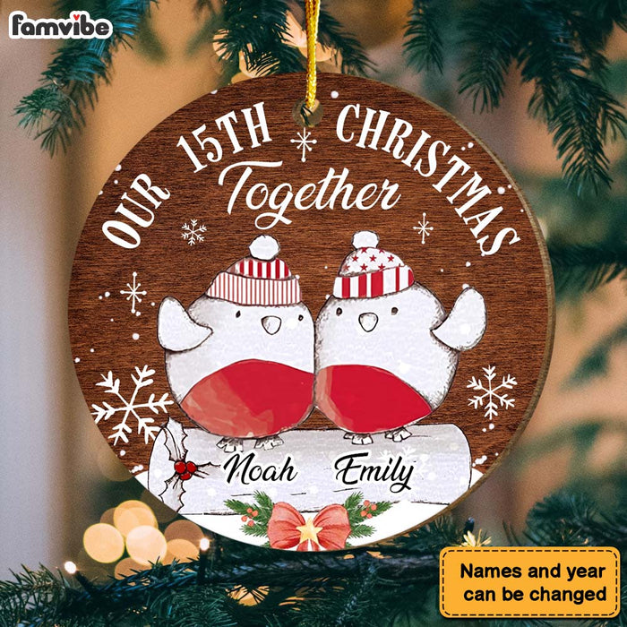 Personalized Couple Our Christmas Together Circle Ornament 30224 1
