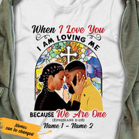 Personalized We Are One BWA Couple Christian T Shirt SB171 67O53 thumb 1