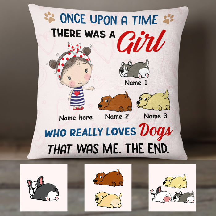 Personalized Dog Once Upon A Time Pillow  JR117 87O36 (Insert Included) 1