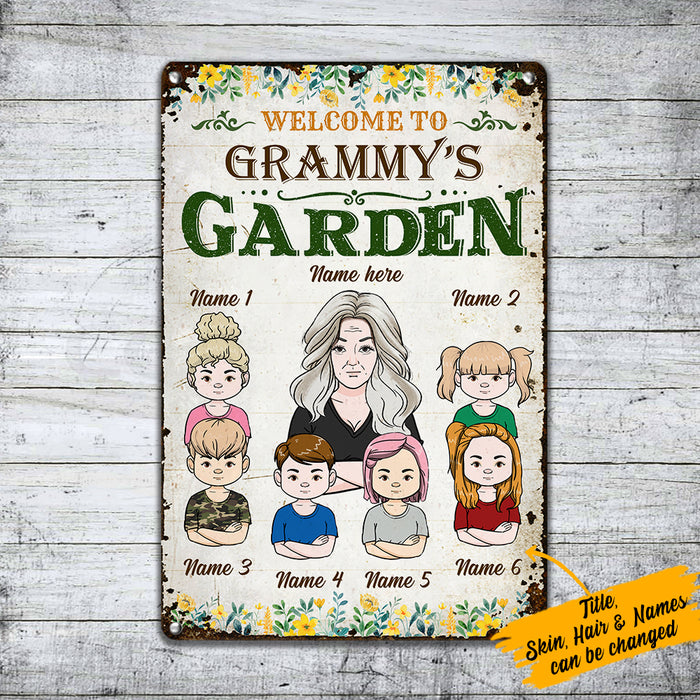 Personalized Mom Grandma Garden Metal Sign JN301 26O36 1