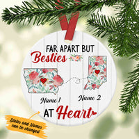 Personalized Besties At Heart Long Distance  Ornament SB246 30O34 thumb 1