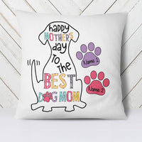 Personalized Mother's Day Dog Mom Pillow FB31 81O34 (Insert Included) thumb 1