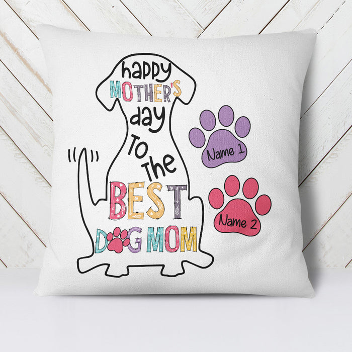 Personalized Mother's Day Dog Mom Pillow FB31 81O34 (Insert Included) 1