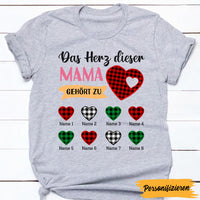 Personalized Mom Grandma Heart German Mama Oma Herz T Shirt AP125 95O47 thumb 1