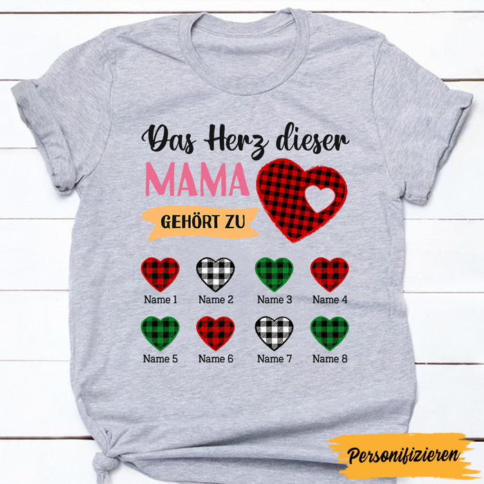 Personalized Mom Grandma Heart German Mama Oma Herz T Shirt AP125 95O47 1