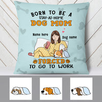Personalized Born To Be A Dog Mom Pillow JR262 30O57 (Insert Included) thumb 1