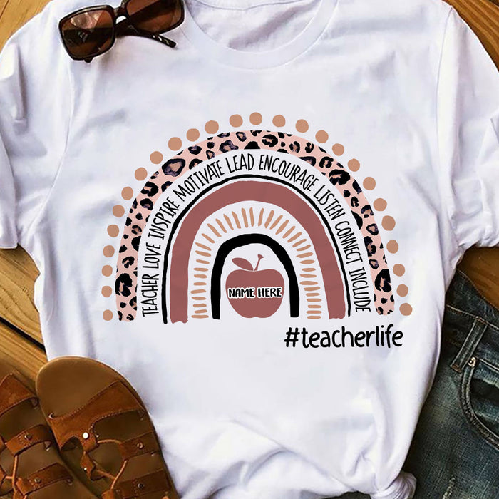 Personalized Teacher Love Inspire T Shirt JN32 30O58 1