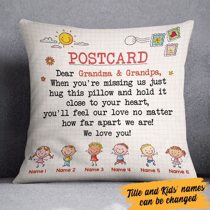 Personalized Postcard Letter To Grandma Pillow JR271 65O60 1