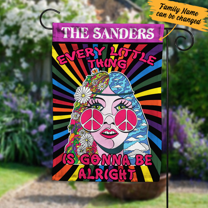 Personalized Hippie Girl Flag JL112 30O57 1