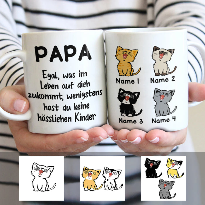Personalized Cat Mom Dad German Katze Mama Papa Mug AP162 95O57