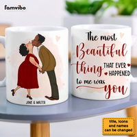Personalized Couple The Mo st Beautiful Thing That Ever Happened To Me Was You Mug 31392 thumb 1