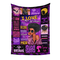 Personalized Gift For Daughter Purple Theme Upload Photo Blanket 31475 thumb 1