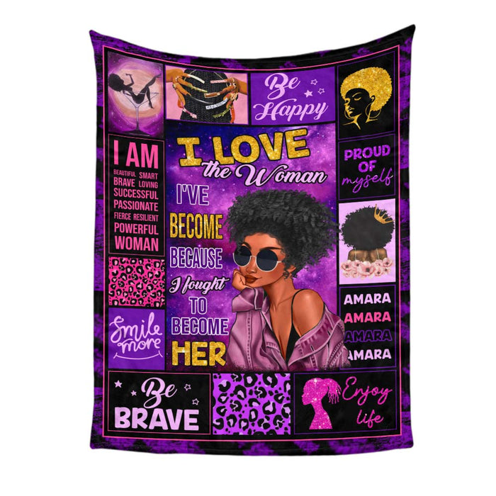 Personalized Gift For Daughter Purple Theme Upload Photo Blanket 31475 1